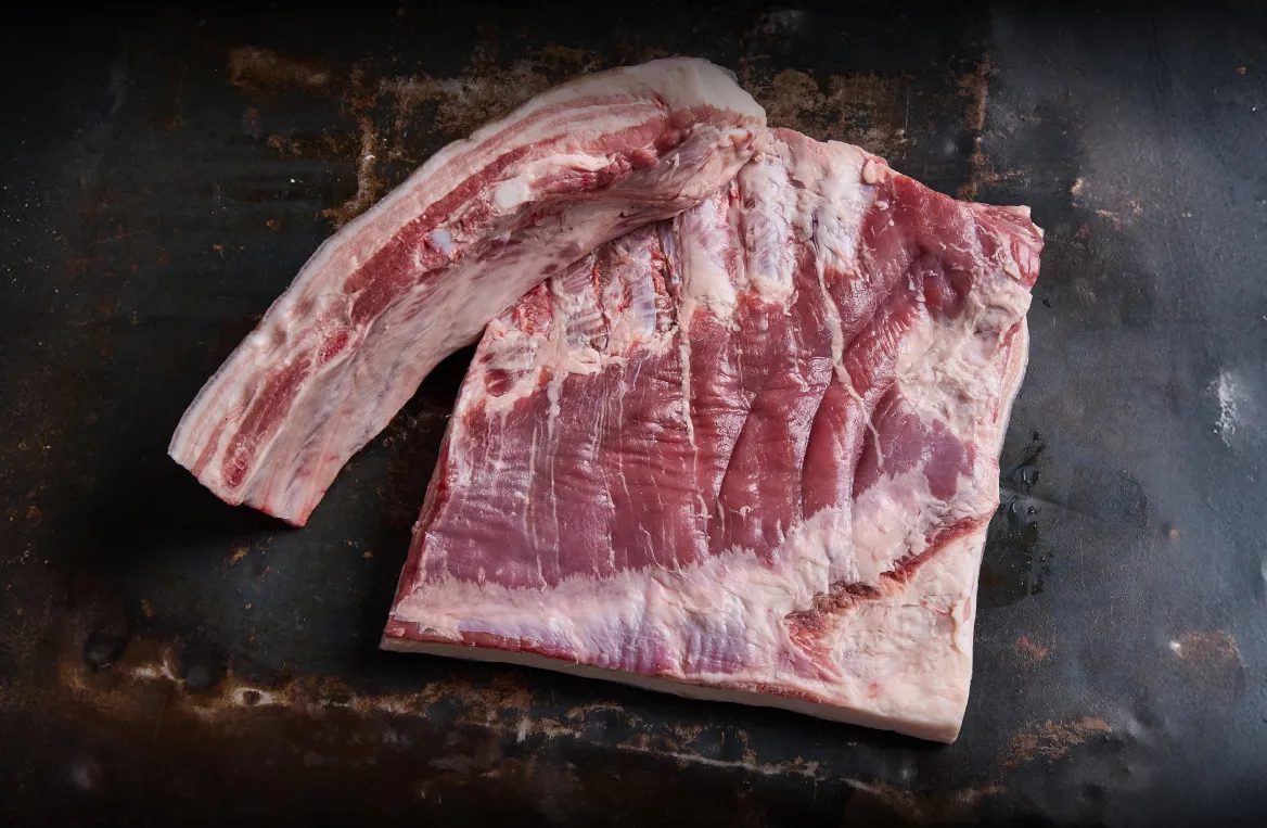 PORK BELLY - BONE IN, SKIN ON